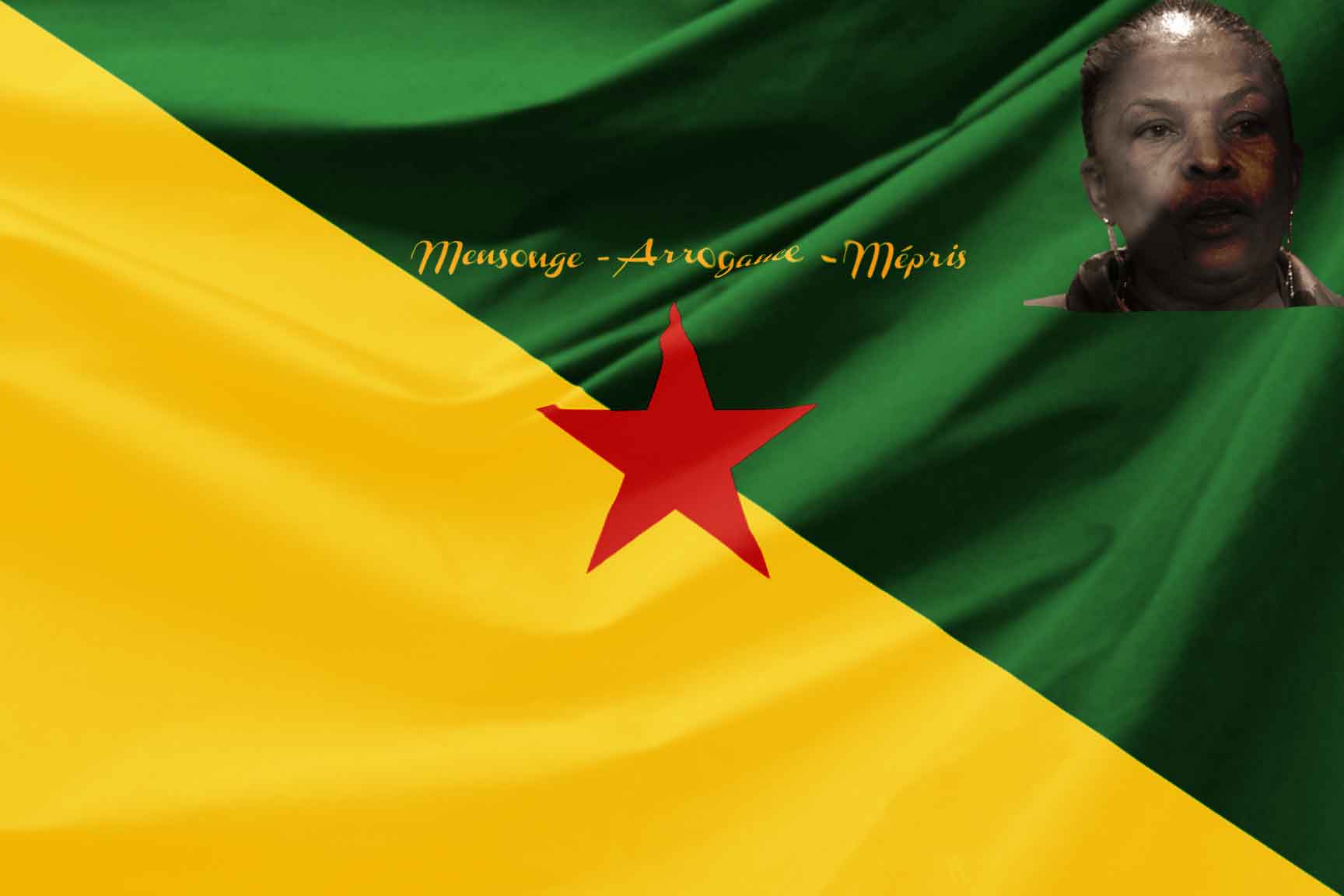 Drapeau de la République Populaire Démocratique de Guyane Republique_Populaire_Democratique_de_Guyane_Taubirienne